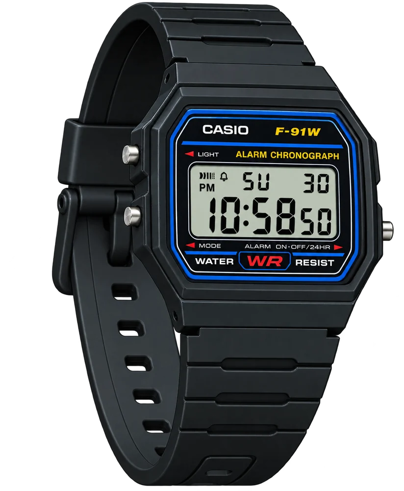 Casio F-91W-1 Classic Black, product photo