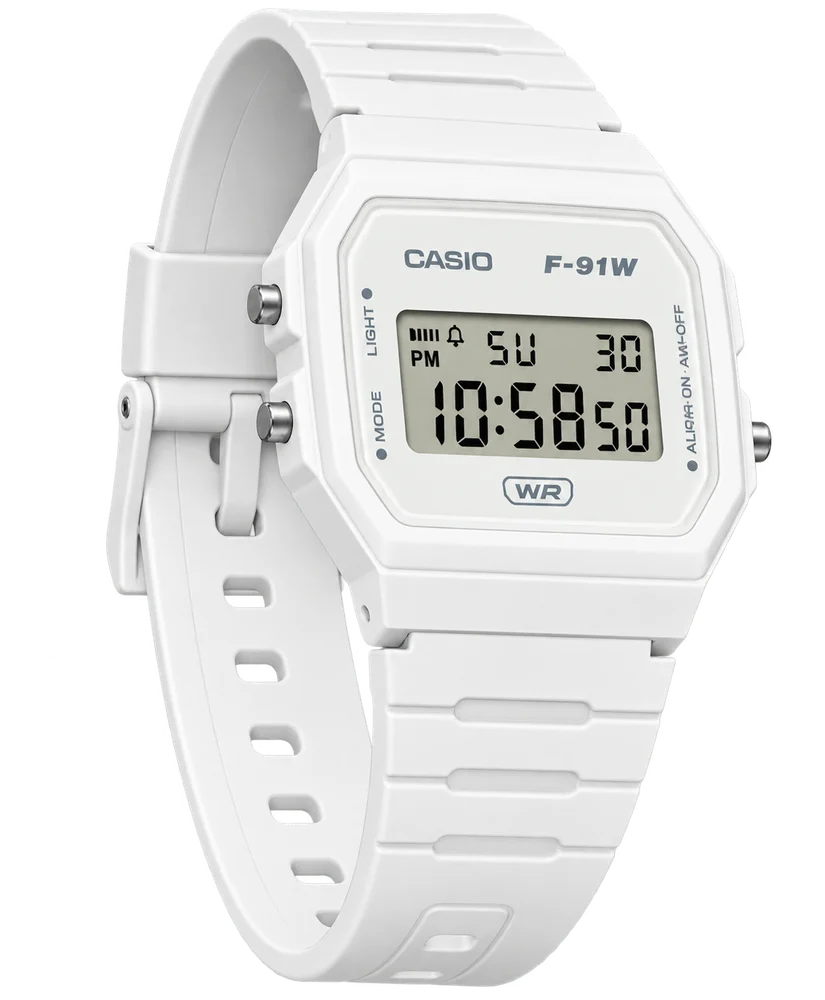Casio F-91WB-7 Pure White, product photo