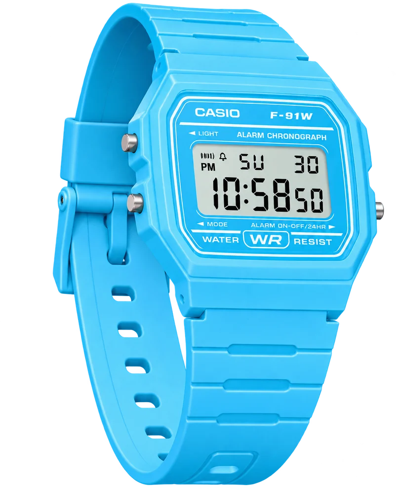 Casio F-91WC-2 Sky Blue, product photo